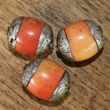 Load image into Gallery viewer, Jewellery-Making, Silver, Resin, Tibet, Imperfections, Jewellery, Global Beads, Collection, Mix, Tigertail, Craftline, Leather, Necklace, Earrings, Ethnic, Tribal, Statement Jewellery, Top-Drill, Hole, Himalayas, Bracelet, Anklet, Bangle, Orange, Currency, Trading, Currency,