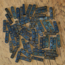 Load image into Gallery viewer, India, Beads, Jewellery Making, Collection, Necklace, Bracelet, Dyed, Water Buffalo, Bone, Buffalo, Asia, Thailand, Borneo, Indonesia, China, Choker, Boho, Ankle Bangle, Costume Jewellery, Craft, Art, Projects, North America, Indian-Style, Vintage, Tribal, Tribal Jewellery, Cow, Goats, Camels, Hand-Carved, Multi-Strand, Warrior-Style, Black, Rustic, 3-Strand, 3-Hole,