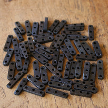 Load image into Gallery viewer, India, Beads, Jewellery Making, Collection, Necklace, Bracelet, Dyed, Water Buffalo, Bone, Buffalo, Asia, Thailand, Borneo, Indonesia, China, Choker, Boho, Ankle Bangle, Costume Jewellery, Craft, Art, Projects, North America, Indian-Style, Vintage, Tribal, Tribal Jewellery, Cow, Goats, Camels, Hand-Carved, Multi-Strand, Warrior-Style, Black, Rustic, 3-Strand, 3-Hole,