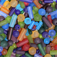 Load image into Gallery viewer, Tubes, Rounds, Mix, Matt, Jewellery, Making, Supplies, Jewellery, Indian, Hearts, Beads, Frosted, Cubes, Coloured, Collection, Art, Projects, 6-14mm, Suncatchers, Bead Curtains, Topaz, Green, Black, Blue, Brown, Purple, Red, Purple, Pink, Orange, Mix, Matt, Lime, Yellow,