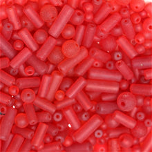 Load image into Gallery viewer,  Tubes, Rounds, Mix, Matt, Jewellery Making Supplies, Jewellery, Indian, Hearts, Beads, Frosted, Cubes, Coloured, Collection, Art, Projects, 6-14mm, Suncatchers, Bead Curtains, Scarlet, Siam, Rose, Crimson, Raspberry, Tomato, Blood, Necklaces, Bracelets, Earrings,