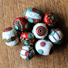 Load image into Gallery viewer, Worldwide, Turquoise, Tribal, Top-Drill, Tigertail, Tibet, Statement, Jewellery, Silver,  Shell, Resin, Nomad, Nepal, Necklace, Mix, Leather, Jewellery-Making, Jewellery,  Imperfections, Himalayas, Ethnic, Earrings, Craftline, Coral, Copper, Conch, Collection,  Beads, Collectable, Rare,