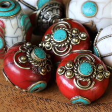 Load image into Gallery viewer, Worldwide, Turquoise, Tribal, Top-Drill, Tigertail, Tibet, Statement, Jewellery, Silver,  Shell, Resin, Nomad, Nepal, Necklace, Mix, Leather, Jewellery-Making, Jewellery,  Imperfections, Himalayas, Ethnic, Earrings, Craftline, Coral, Copper, Conch, Collection,  Beads, Collectable, Rare,