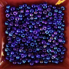 Load image into Gallery viewer, clear AB, sapphire AB, topaz AB, pale amethyst AB, blue AB, teal AB, amethyst AB, Seed, Bead, Mixed, Mix, Collection, Czech, Glazed, Pearl, Seeds, Rocailles, Seed Beads, Opaque, Iridescent, Metallic, Iris, Silver Lined, Translucent, Matt, Lustre, Satin, Tigertail, Leather, Craftline, Cotton Bead Thread, Fishing Line, Mixed, Czechoslovakia, Japan, India, China, Taiwan, Jewellery-Making, Europe, Little Stones, Glass, Embroidery, Bracelet, Necklace, Earrings, Clothing, Bread, Butter, Fabric,