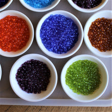 Load image into Gallery viewer, Merlot, Aqua, Blue, Royal Blue, Aqua Blue, Orange, Amethyst, Dark Topaz,  Lime, Clear, Seed, Bead, Mixed, Mix, Collection, Czech, Glazed, Pearl, Seeds, Rocailles, Seed Beads, Opaque, Iridescent, Metallic, Iris, Silver Lined, Translucent, Matt, Lustre, Satin, Tigertail, Leather, Craftline, Cotton Bead Thread, Fishing Line, Mixed, Czechoslovakia, Japan, India, China, Taiwan, Jewellery-Making, Europe, Little Stones, Glass, Embroidery, Bracelet, Necklace, Earrings, Clothing, Bread, Butter, Fabric,