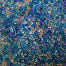 Load image into Gallery viewer, Chintzy, Seed, Bead, Mixed, Mix, Collection, Czech, Glazed, Pearl, Seeds, Rocailles, Seed Beads, Opaque, Iridescent, Metallic, Iris, Silver Lined, Translucent, Matt, Lustre, Satin, Tigertail, Leather, Craftline, Cotton Bead Thread, Fishing Line, Blue, Aqua, Clear AB, Azure, Aquamarine, Clear, Mixed, Czechoslovakia, Japan, India, China, Taiwan, Jewellery-Making, Europe, Little Stones, Glass, Embroidery, Bracelet, Necklace, Earrings, Clothing, Jewellery, Bread, Butter, Fabric,