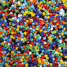 Load image into Gallery viewer, Seed, Bead, Mixed, Mix, Collection, Czech, Glazed, Pearl, Seeds, Rocailles, Seed Beads, Opaque, Iridescent, Metallic, Iris, Silver Lined, Translucent, Matt, Lustre, Satin, Tigertail, Leather, Craftline, Cotton Bead Thread, Fishing Line, Red, Blue, Coral, Green, Yellow, Purple, Black, Brown, White, Aqua, Mixed, Czechoslovakia, Japan, India, China, Taiwan, Jewellery-Making, Europe, Little Stones, Glass, Embroidery, Bracelet, Necklace, Earrings, Clothing, Jewellery, Bread, Butter, Fabric,