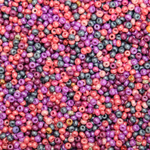 Load image into Gallery viewer, Seed, Bead, Mixed, Mix, Collection, Czech, Glazed, Pearl, Seeds, Rocailles, Seed Beads, Opaque, Iridescent, Metallic, Iris, Silver Lined, Translucent, Matt, Lustre, Satin, Tigertail, Leather, Craftline, Cotton Bead Thread, Fishing Line, Pink, Purple, Violet, Fuchsia, Apricot. Peach, Gunmetal, Mixed, Japan, India, China, Taiwan, Jewellery-Making, Europe, Little Stones, Glass, Embroidery, Bracelet, Necklace, Earrings, Clothing, Jewellery, Bread, Butter, Fabric,