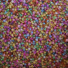 Load image into Gallery viewer, Pink, Salmon, Aqua, White, Green, Orange, Topaz, Yellow, Seed, Bead, Mixed, Mix, Collection, Czech, Glazed, Pearl, Seeds, Rocailles, Seed Beads, Opaque, Iridescent, Metallic, Iris, Silver Lined, Translucent, Matt, Lustre, Satin, Tigertail, Leather, Craftline, Cotton Bead Thread, Fishing Line, Japan, India, China, Taiwan, Jewellery-Making, Europe, Little Stones, Glass, Embroidery, Bracelet, Necklace, Earrings, Clothing, Jewellery, Bread, Butter, Fabric,
