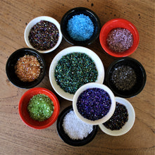 Load image into Gallery viewer, 2-Cut, Czech, Glazed, Pearl, Seeds, Rocailles, Seed Beads, Opaque, Iridescent, Metallic, Iris, Silver Lined, Translucent, Matt, Lustre, Satin, Tigertail, Leather, Craftline, Cotton Bead Thread, Fishing Line, topaz, green, blue, white, aquamarine, barley, amethyst, lime, berry, charcoal, Multicoloured, Czechoslovakia, Japan, India, China, Taiwan, Jewellery-Making, Europe, Little Stones, Glass, Embroidery, Bracelet, Necklace, Earrings, Clothing, Jewellery,