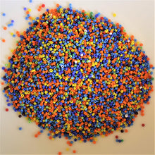Load image into Gallery viewer, Seeds, Rocailles, Seed Beads, Opaque, Iridescent, Metallic, Iris, Silver Lined, Translucent, Matt, Lustre, Pearl, Satin, Tigertail, Leather, Craftline, Cotton Bead Thread, Fishing Line, Orange, Blue, Aqua, Red, Green, Yellow, Lime, Multicoloured, Czechoslovakia, Japan, India, China, Taiwan, Jewellery-Making, Europe, Little Stones, OCI, Glass, Embroidery, Bracelet, Necklace, Earrings, Clothing, Jewellery,