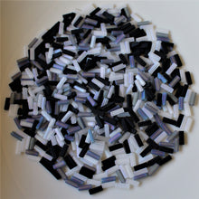 Load image into Gallery viewer, Slab, Czech, Bugle, Glazed, Pearl, Seeds, Rocailles, Seed Beads, Opaque, Iridescent, Metallic, Iris, Silver Lined, Translucent, Matt, Lustre, Satin, Tigertail, Leather, Craftline, Cotton Bead Thread, Fishing Line, Ghost White, White, Sea Salt, Clear AB, Lilac, Grey, Black, Mixed, Czechoslovakia, Japan, India, China, Taiwan, Jewellery-Making, Europe, Little Stones, Glass, Embroidery, Bracelet, Necklace, Earrings, Clothing, Jewellery, Bread, Butter,
