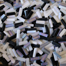 Load image into Gallery viewer, Slab, Czech, Bugle, Glazed, Pearl, Seeds, Rocailles, Seed Beads, Opaque, Iridescent, Metallic, Iris, Silver Lined, Translucent, Matt, Lustre, Satin, Tigertail, Leather, Craftline, Cotton Bead Thread, Fishing Line, Ghost White, White, Sea Salt, Clear AB, Lilac, Grey, Black, Mixed, Czechoslovakia, Japan, India, China, Taiwan, Jewellery-Making, Europe, Little Stones, Glass, Embroidery, Bracelet, Necklace, Earrings, Clothing, Jewellery, Bread, Butter,