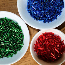 Load image into Gallery viewer, Black OP, Yellow SL, Gold SL, Montana SL, Royal Blue SL, Silver SL, Clear AB, Teal SL, Mid Blue SL, Emerald SL, Topaz SL, Turquoise SL, Black Iris, Red SL, Olive Iris, Mixed, Collection, Czech, Pearl, Seeds, Rocailles, Bugle Beads, Opaque, Iridescent, Metallic, Iris, Silver Lined, Translucent, Matt, Lustre, Satin, Tigertail, Craftline, Thread, Fishing Line, Japan, Jewellery-Making, Europe, Little Stones, Glass, Embroidery, Bracelet, Necklace, Earrings,