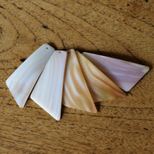 Load image into Gallery viewer, Pink Mother of Pearl, Dog Tags, Plates, Name Tags, Axe Heads, Machetes, Love Hearts, Yokes, Drops, Tears, Tiles, Ovals, Shields, Donuts, Shards, Claws, Shields, Buttons, Teardrops, Raindrops, Mother of Pearl Shell, MOP, White, Gold, Pink, Brown, Black, Green, Rain, Abalone, Green Abalone, Trochus, Cowrie Shell, Green Lip Mussel, Pink Lip Mussel, Pau Shell, Necklace, Earrings, Jewellery, West Australia, Black Abalone, Beader, Artisans, Jewellery-Making, Key Rings, Beads, Rings,