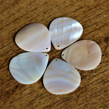 Load image into Gallery viewer, Pink Mother of Pearl, Dog Tags, Plates, Name Tags, Axe Heads, Machetes, Love Hearts, Yokes, Drops, Tears, Tiles, Shields, Donuts, Shards, Claws, Shields, Buttons, Teardrops, Raindrops, Mother of Pearl Shell, MOP, White, Gold, Pink, Brown, Black, Rain, Pau Shell, Abalone, Green Abalone, Trochus, Cowrie Shell, Green Lip Mussel, Pink Lip Mussel, Necklace, Earrings, Jewellery, West Australia, Black Abalone, Beader, Artisans, Jewellery-Making, Key Rings, Bead