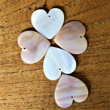 Load image into Gallery viewer, Pink MOP, Dog Tags, Plates, Name Tags, Axe Heads, Machetes, Love Hearts, Yokes, Drops, Tears, Tiles, Ovals, Shields, Donuts, Shards, Claws, Shields, Buttons, Teardrops, Raindrops, MOP, White, Gold, Pink, Brown, Black, Green, Rain, Abalone, Green Abalone, Trochus, Cowrie Shell, Green Lip Mussel, Pink Lip Mussel, Paua Shell, Necklace, Earrings, Jewellery, West Australia, Black Abalone, Beader, Artisans, Jewellery-Making, Key Rings, Beads, Rings, North Western Australia,