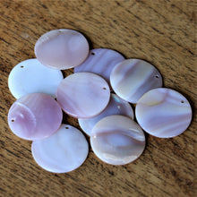 Load image into Gallery viewer, Pink Mother of Pearl, Dog Tags, Plates, Name Tags, Axe Heads, Machetes, Love Hearts, Yokes, Drops, Tears, Tiles, Shields, Donuts, Shards, Claws, Shields, Buttons, Teardrops, Raindrops, Mother of Pearl Shell, MOP, White, Gold, Pink, Brown, Black, Rain, Abalone, Green Abalone, Trochus, Cowrie Shell, Green Lip Mussel, Pink Lip Mussel, Pau Shell, Necklace, Earrings, Jewellery, West Australia, Black Abalone, Beader, Artisans, Jewellery-Making, Key Rings, Beads,