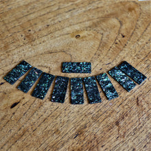 Load image into Gallery viewer, Paua Shell, Dog Tags, Plates, Name Tags, Axe Heads, Machetes, Love Hearts, Yokes, Drops, Tears, Tiles, Ovals, Shields, Donuts, Shards, Claws, Shields, Buttons, Teardrops, Raindrops, Mother of Pearl Shell, MOP, White, Gold, Pink, Brown, Black, Green, Sparkle, Rain, Abalone, Green Abalone, Trochus, Cowrie Shell, Green Lip Mussel, Pink Lip Mussel, Paua Shell, Necklace, Earrings, Jewellery, West Australia, Black Abalone, Beader, Artisans, Jewellery-Making, Key Rings, Beads, Rings, North Western Australia,