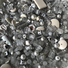 Load image into Gallery viewer, Fog, Pewter, Steel, Stone, Ash, Silver Grey, Lead, Ghost White, Ghost Grey, Grey Mist, Slate, Iron, Charcoal, Glass, White Metal, Worldwide, Bone, Shell, Tubes, Rounds, Cubes, Bicones, Hearts, Ovals, Drops, Frosted, India, China, Indonesia, Cylinder, Silver Foil, Jewellery, Earrings, Necklaces, Bracelets, Opaque, Transparent, Twists, Frosted,