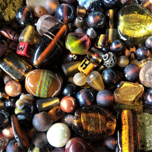 Load image into Gallery viewer, Tangerine, Mango, Scarlet, Topaz, Yellow, Brown, Gold, Amber, Orange, Peach, Rust, Apricot, Saffron, Jonquil, Terracotta, Bronze, Copper, Tawny, Sienna, Fawn, Chestnut, Pecan, Chocolate, Coffee, Syrup, Glass, White Metal, Worldwide, Bone, Shell, Tubes, Rounds, Cubes, Bicones, Triangles, Alphabet, Hearts, Ovals, Drops, Frosted, India, China, Indonesia, Cylinder, Silver Foil, Jewellery, Earrings, Necklaces, Bracelets, Opaque, Transparent, Twists, Frosted,