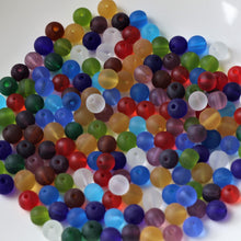 Load image into Gallery viewer, Mix, Jewellery Making Supplies, Jewellery, Indian, Varanasi, Round, Beads, Glass, Multicoloured, Collection, Art Projects, 6mm, Suncatchers, Bead Curtains, Necklaces, Bracelets, Earrings, Anklets, Red, Purple, Lilac, Lime, Aqua, Yellow, Sapphire, Clear, Topaz, Emerald, Black, Fire Polished, Tiffany-Style, Frosted, Matt,