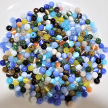 Load image into Gallery viewer, Indian, Transparent, Round, Cat’s Eye, Purple, Pink, Orange, Multi-Coloured, Mix, Lemon, India, Green, Global, Beads, Glazed, Glass, Collection, Cat's, Eye, Aqua, 6mm