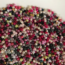 Load image into Gallery viewer, Plastic, Pearls, Gold, Teal AB, Clear, Red, White, Teal, Pink, Magenta, Gold, Cream, Grey, and Black,  Rosaries, Suncatchers, Bead Curtains, Jewellery, Key Rings, Necklaces, Bracelets, Art Projects, Counting, Teaching, Nippers, Taiwan, Asia, Plastic Pearl, Worldwide,