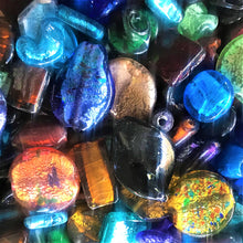 Load image into Gallery viewer, Glass, Silver Foil, Indian, Tribal, Ethnic, India, Faceted, 4.5 kilos, Bicones, Rounds, Ovals, Twists, Drops, Black, Tubes, Cubes, Tabular, Opaque, Transparent, Speckled, Frosted, Silver Foil, Frosted, Necklaces, Bracelets, Earrings, Necklaces, Bead Curtain, Suncatcher, Multicolours,