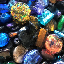 Load image into Gallery viewer, Glass, Silver Foil, Indian, Tribal, Ethnic, India, Faceted, 4.5 kilos, Bicones, Rounds, Ovals, Twists, Drops, Black, Tubes, Cubes, Tabular, Opaque, Transparent, Speckled, Frosted, Silver Foil, Frosted, Necklaces, Bracelets, Earrings, Necklaces, Bead Curtain, Suncatcher, Multicolours,