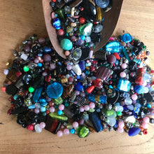 Load image into Gallery viewer, Glass, Bone, Silver Foil, Resin, Indian, Sandcast, Tribal, Ethnic, Rastas, Hand Carved, Malas, Prayer Beads, Faceted, Crystal, Rocaille, 2 kilos, Kashmiri, Ghana, Nigeria, Himalayas, Tibet, Nepal, Pakistan, Indonesia, Czech Republic, Bicones, Rounds, Ovals, Twists, Drops, Tubes, Cubes, Tabular,  Opaque, Transparent, Speckled, Frosted, Silver Foil, Hand-Carved, Frosted Necklaces, Bracelets, Earrings, Necklaces, Bead Curtain, Suncatcher, Multicolours