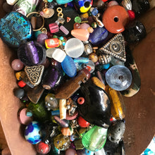 Load image into Gallery viewer, Glass, Bone, Silver Foil, Resin, Indian, Sandcast, Tribal, Ethnic, Rastas, Hand Carved, Malas, Prayer Beads, Faceted, Crystal, Rocaille, 2 kilos, Kashmiri, Ghana, Nigeria, Himalayas, Tibet, Nepal, Pakistan, Indonesia, Czech Republic, Bicones, Rounds, Ovals, Twists, Drops, Tubes, Cubes, Tabular,  Opaque, Transparent, Speckled, Frosted, Silver Foil, Hand-Carved, Frosted Necklaces, Bracelets, Earrings, Necklaces, Bead Curtain, Suncatcher, Multicolours