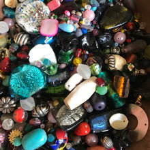 Load image into Gallery viewer, Glass, Bone, Silver Foil, Resin, Indian, Sandcast, Tribal, Ethnic, Rastas, Hand Carved, Malas, Prayer Beads, Faceted, Crystal, Rocaille, 2 kilos, Kashmiri, Ghana, Nigeria, Himalayas, Tibet, Nepal, Pakistan, Indonesia, Czech Republic, Bicones, Rounds, Ovals, Twists, Drops, Tubes, Cubes, Tabular,  Opaque, Transparent, Speckled, Frosted, Silver Foil, Hand-Carved, Frosted Necklaces, Bracelets, Earrings, Necklaces, Bead Curtain, Suncatcher, Multicolours
