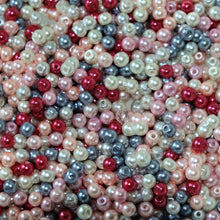 Load image into Gallery viewer, China,  White,  Round,  Purple,  Pink,  Pearl,  Peach,  Multicoloured,  Grey, Glass,  Cream,  4mm,