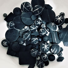 Load image into Gallery viewer, Tube, Tabular, Slabs, Round, Resin, Oval, Multi-Coloured, Java, Indonesia, Hearts, Flat, Drops, Diamonds, Cylinder, Cube, Collection, Mix, Coin, Clear, Bird, Beads, Bicones, Black, Coal, Whitby Jet, Jet Black, Black Knight, Charcoal, Silver, Jewellery, Necklaces, Bracelets, Earrings,