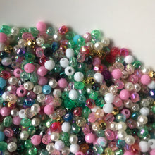 Load image into Gallery viewer, Plastic, Beads, Multicoloured, Mixed, Assorted, Collection, Taiwan, Asian, Transparent, Gold, Red, Orange, Topaz, Yellow, Mustard, Blue, Capri, Cerulean, Navy, Aqua, Sapphire, Black, Pink, Purple, Jet Black, Pale Brown, Pale Blue, Silver, Green, Silver Grey, Charcoal, Teal, Lime, Forest Green, Mint, Amazon, Avocado, Chartreuse, Violet, Fuchsia, Magenta, Indigo, Rosaries, Suncatchers, Bead Curtains, Jewellery, Key Rings, Necklaces, Bracelets, Art Projects, Counting, Teaching,