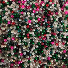 Load image into Gallery viewer, Plastic, Pearls, Gold, Teal AB, Clear, Red, White, Pink, Magenta, Cream, Grey, and Black,  Rosaries, Suncatchers, Bead Curtains, Jewellery, Key Rings, Necklaces, Bracelets, Art Projects, Counting, Teaching, Nippers, Taiwan, Asia, Plastic Pearl, Worldwide,