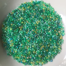 Load image into Gallery viewer, Plastic, Beads, Multicoloured, Mixed, Assorted, Collection, Taiwan, Asian, Transparent, Green, Olive, Teal, Emerald Green, Lime, Forest Green, Mint, Amazon, Avocado, Apple, Chartreuse, Rosaries, Suncatchers, Bead Curtains, Jewellery, Key Rings, Necklaces, Bracelets, Art Projects, Counting, Teaching,