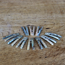 Load image into Gallery viewer, Green Abalone, Keyhole, Dog Tags, Plates, Name Tags, Axe Heads, Machetes, Love Hearts, Yokes, Drops, Tears, Tiles, Ovals, Shields, Donuts, Shards, Claws, Shields, Vee Sticks, Clothes Pegs, Matchsticks, Buttons, Teardrops, Raindrops, Mother of Pearl Shell, MOP, White, Gold, Pink, Brown, Black, Green, Rain, Abalone, Green Abalone, Trochus, Cowrie Shell, Green Lip Mussel, Pink Lip Mussel, Paua Shell, Necklace, Earrings, Jewellery, West Australia, Black Abalone, Beader, Artisans, Jewellery-Making,