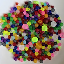 Load image into Gallery viewer, Red, Blue, Orange, Pink, Topaz, Charcoal, Lime, Green, Neon, Clear, Yellow, Round, Indian, Jewellery, Suncatchers, Bead Curtains, Earrings, Necklaces, Bracelets, Assorted, Multicolour, Collection, Beads, Frosted,