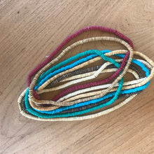 Load image into Gallery viewer, India, Beads, Statement Jewellery, Collection, Bone, Cow Bone, Dyed, Emerald, Beige, Natural, Brown, Turquoise, Blue, Dark Red, Recycled, Ethnic, Tribal, Boho, Asia, Thailand, Borneo, Indonesia, China, Costume Jewellery, Craft, Art, Teaching, Counting, Projects, Saucer Discs, Washers, Flat Discs, Spacer Beads, Indian, Rondells, Button Beads,