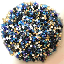 Load image into Gallery viewer, Plastic, Beads, Multicoloured, Mixed, Assorted, Collection, Taiwan, Asian, Transparent, Black, Whitby Jet, Jet Black, Black Knight, Charcoal, Silver, Purple, Blackberry, Violet, Fuchsia, Gold,  Aqua, Baby Blue, Azure, Pale Turquoise, Aquamarine, Rosaries, Suncatchers, Bead Curtains, Jewellery, Key Rings, Necklaces, Bracelets, Art Projects, Counting, Teaching,