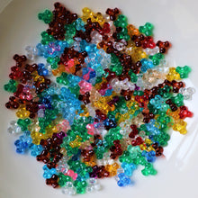 Load image into Gallery viewer, Purple, Pink, Red, Blue, Green, Black, Orange, Teal, Aqua, Clear, Beige, Yellow, China, Transparent, Beads, Tri-Beads, Multicoloured, Bracelets, Necklaces, Bead Curtains, Suncatchers, 10mm, Nippers, Playground, Youngsters,