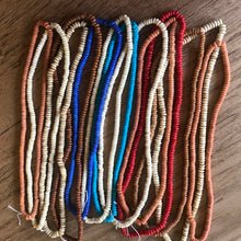 Load image into Gallery viewer, India, Beads, Statement Jewellery, Collection, Bone, Cow Bone, Dyed, Black, White, Emerald, Beige, Natural, Brown, Blue, Red, Recycled, Ethnic, Tribal, Boho, Asia, Thailand, Borneo, Indonesia, China, Costume Jewellery, Craft, Art, Teaching, Counting, Projects, Saucer Discs, Washers, Flat Discs, Spacer Beads, Indian, Rondells, Button Beads,
