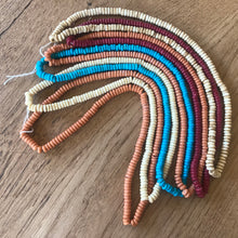 Load image into Gallery viewer, India, Beads, Statement Jewellery, Collection, Bone, Cow Bone, Dyed, White, Emerald, Beige, Natural, Red,  Turquoise, Chestnut, Recycled, Ethnic, Tribal, Boho, Asia, Thailand, Borneo, Indonesia, China, Costume Jewellery, Craft, Art, Teaching, Counting, Projects, Saucer Discs, Washers, Flat Discs, Spacer Beads, Indian, Rondells, Button Beads,
