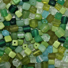 Load image into Gallery viewer, Indian, Glass, Cube, Glazed, Transparent, Green, Olive, Teal, Emerald Green, Lime, Forest Green, Mint, Amazon, Avocado, Apple, Chartreuse,