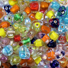 Load image into Gallery viewer, Triangle, Red, Blue, Green, Yellow, Orange, Aqua, Lime, Black, Glass, Clear, Round, Indian, Jewellery, Suncatchers, Bead Curtains, Earrings, Necklaces, Bracelets, Assorted, Multicolour, Collection, Beads,