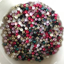 Load image into Gallery viewer, Plastic, Pearls, Gold, Green AB, Clear, Red, Pink, Purple, Lilac, White, Black, Teal,  Rosaries, Suncatchers, Bead Curtains, Jewellery, Key Rings, Necklaces, Bracelets, Art Projects, Counting, Teaching, Nippers, Taiwan, Asia, Plastic Pearl, Worldwide,