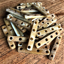 Load image into Gallery viewer, India, Beads, Jewellery Making, Collection, Necklace, Bracelet, Dyed, Water Buffalo, Bone, Buffalo, Asia, Thailand, Borneo, Indonesia, China, Choker, Boho, Ankle Bangle, Costume Jewellery, Craft, Art, Projects, North America, Indian-Style, Vintage, Tribal, Tribal Jewellery, Cow, Goats, Camels, Hand-Carved, Multi-Strand, Warrior-Style, Rustic, Spacer Bar, 4-Stran, 4-Hole,
