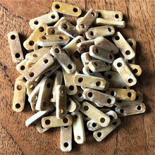 Load image into Gallery viewer, India, Beads, Jewellery Making, Collection, Necklace, Bracelet, Dyed, Water Buffalo, Bone, Buffalo, Asia, Thailand, Borneo, Indonesia, China, Choker, Boho, Ankle Bangle, Costume Jewellery, Craft, Art, Projects, North America, Indian-Style, Vintage, Tribal, Tribal Jewellery, Cow, Goats, Camels, Hand-Carved, Multi-Strand, Warrior-Style, Spacer Bar, Rustic, 2-Strand, 2-Hole,
